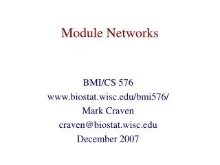 Module Networks