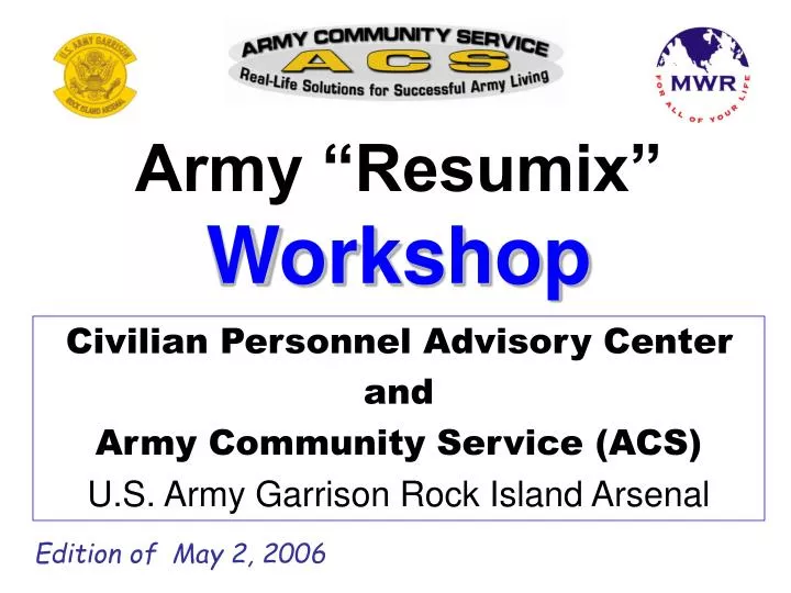 army resumix workshop