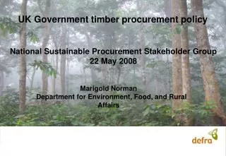 UK Government timber procurement policy