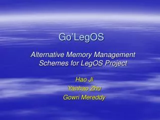 Go’LegOS