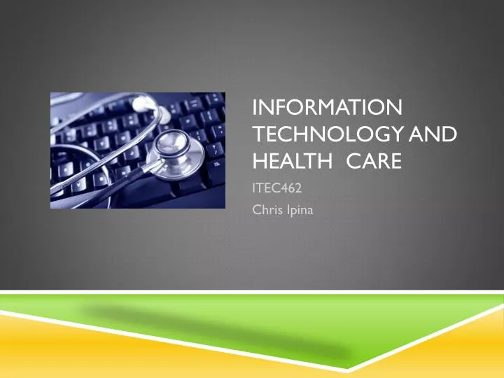 information technology and health care