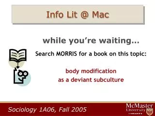 info lit @ mac