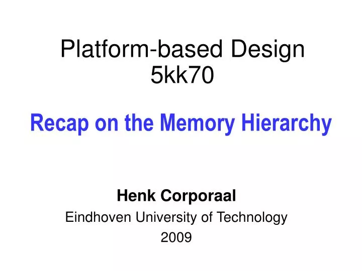 platform based design 5kk70