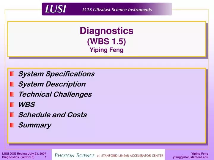 diagnostics wbs 1 5 yiping feng