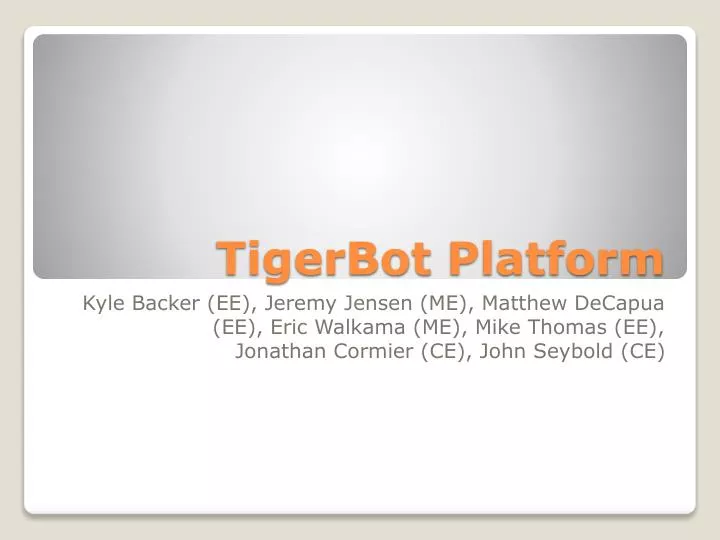 tigerbot platform