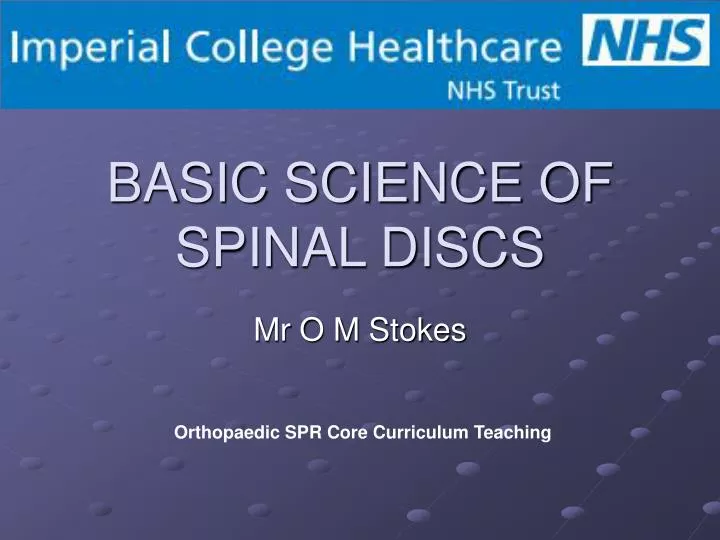 basic science of spinal discs