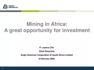 Mining in Africa: A great opportunity for investment