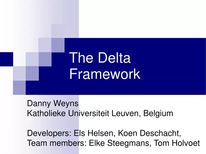 the delta framework
