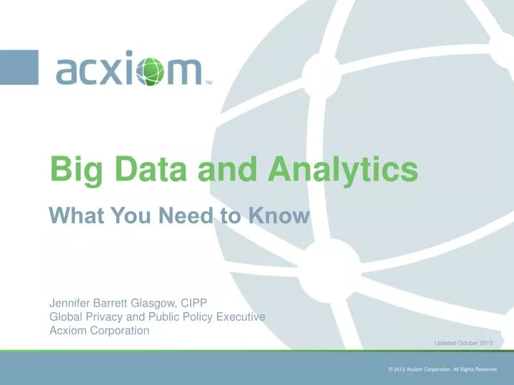 big data and analytics