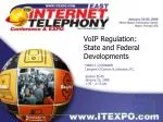 Current Trends in VoIP Regulation: Federal and State Developments - slide 1