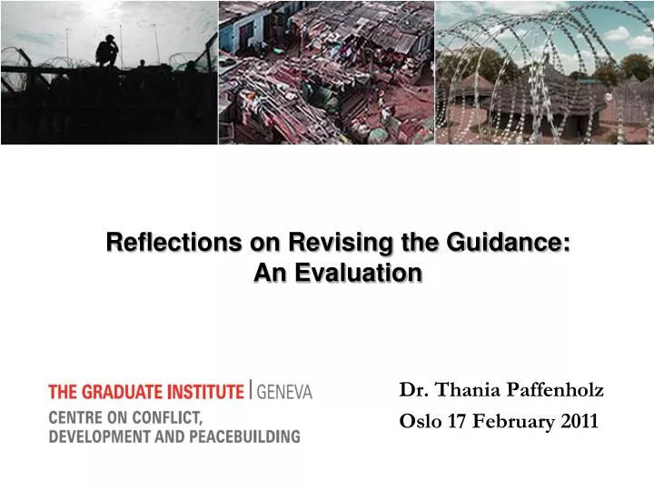 reflections on revising the guidance an evaluation