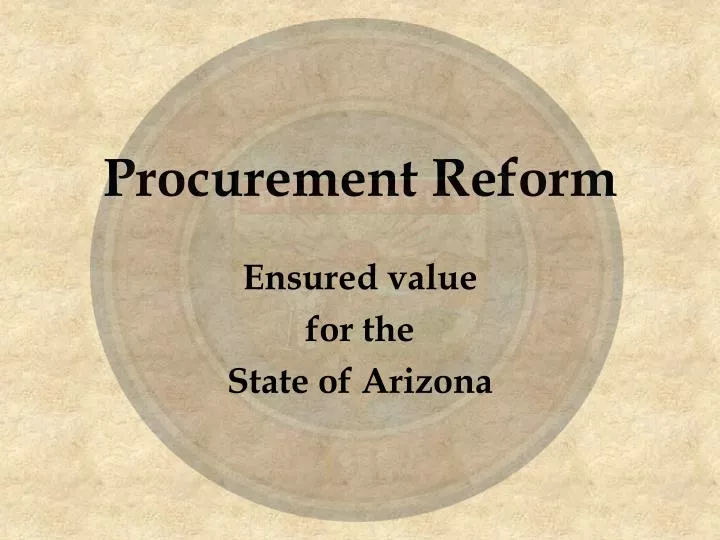 procurement reform