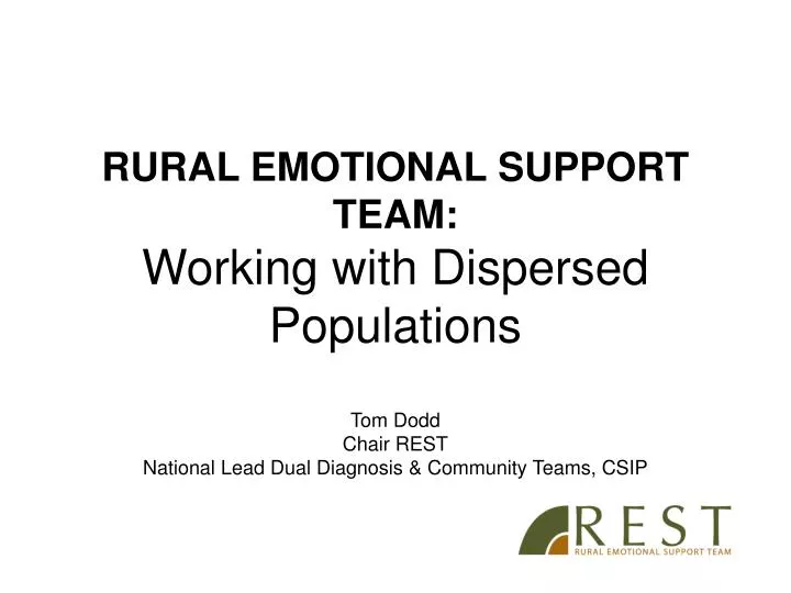 rural emotional support team working with dispersed populations