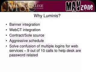 Why Luminis?