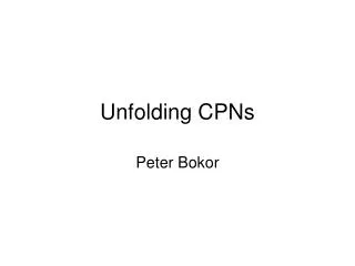 Unfolding CPNs