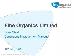 Fine Organics Limited