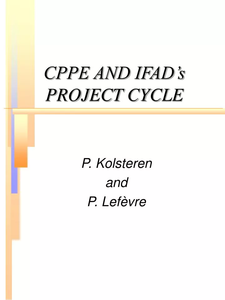 cppe and ifad s project cycle