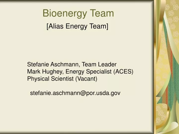 bioenergy team