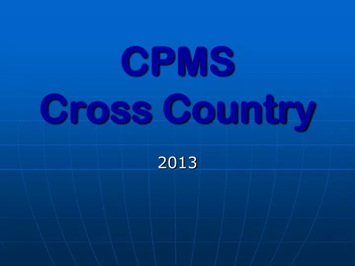 cpms cross country