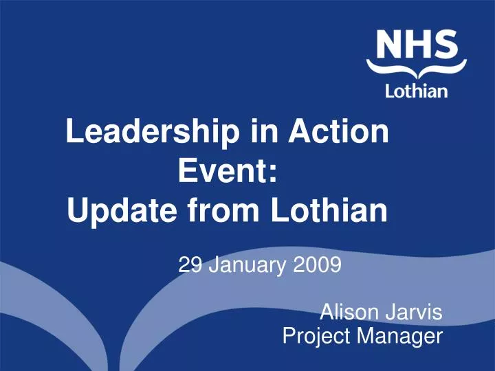 leadership in action event update from lothian