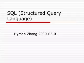 sql structured query language