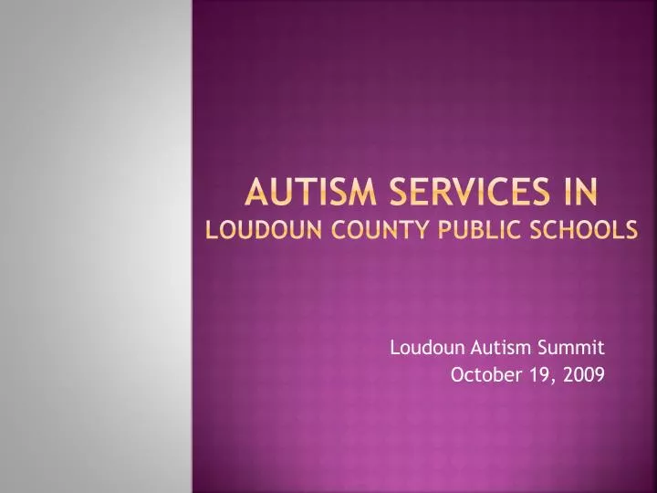 autism services in loudoun county public schools