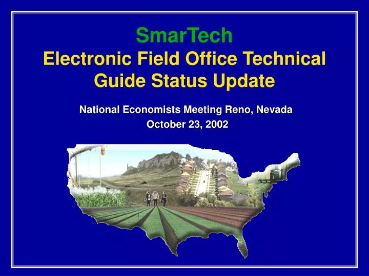 smartech electronic field office technical guide status update