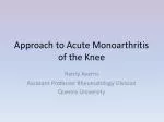 Approach to Acute Monoarthritis of the Knee