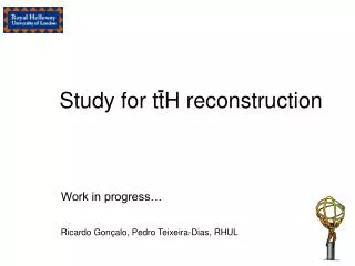 Study for ttH reconstruction