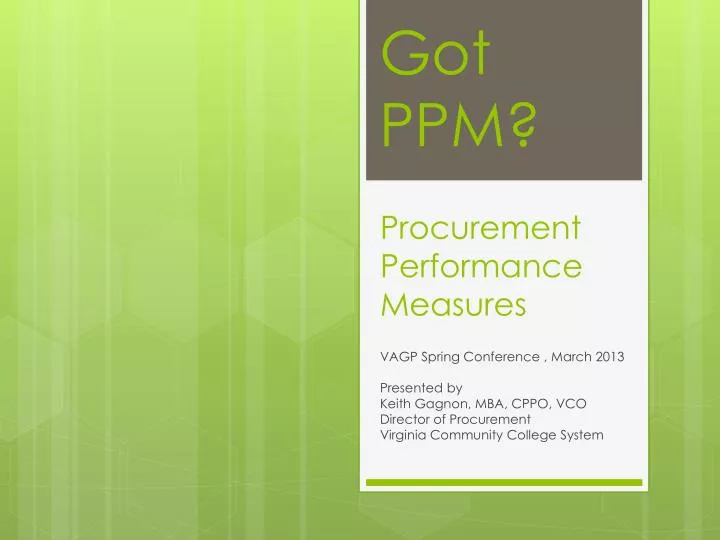 procurement performance measures