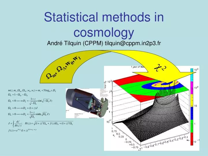 statistical methods in cosmology andr tilquin cppm tilquin@cppm in2p3 fr