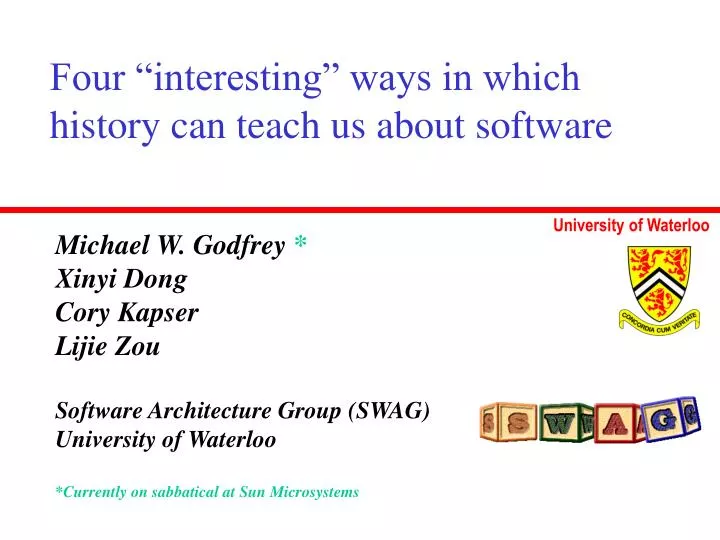 four interesting ways in which history can teach us about software