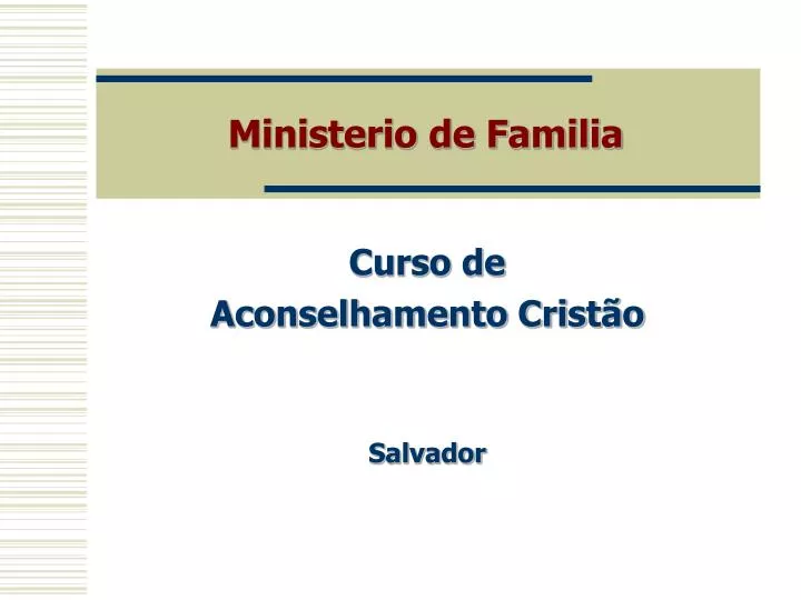 ministerio de familia