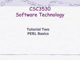 CSC3530 Software Technology