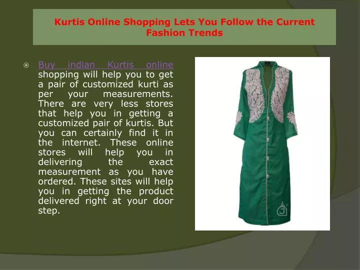 kurtis online shopping lets you follow the current fashion trends