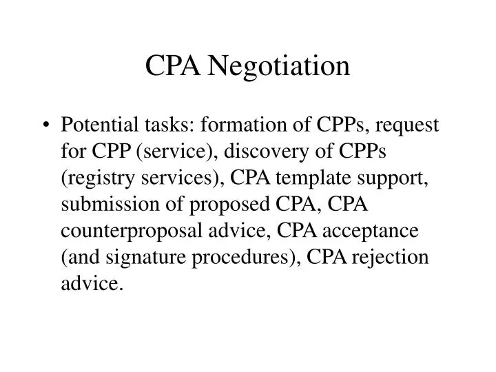 cpa negotiation