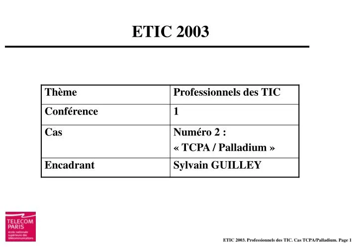etic 2003