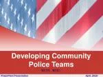 Developing Community Police Teams