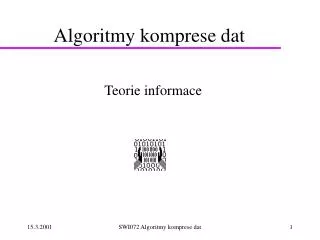 algoritmy komprese dat