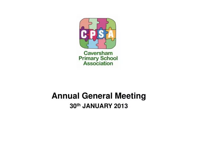 annual general meeting 30 th january 2013