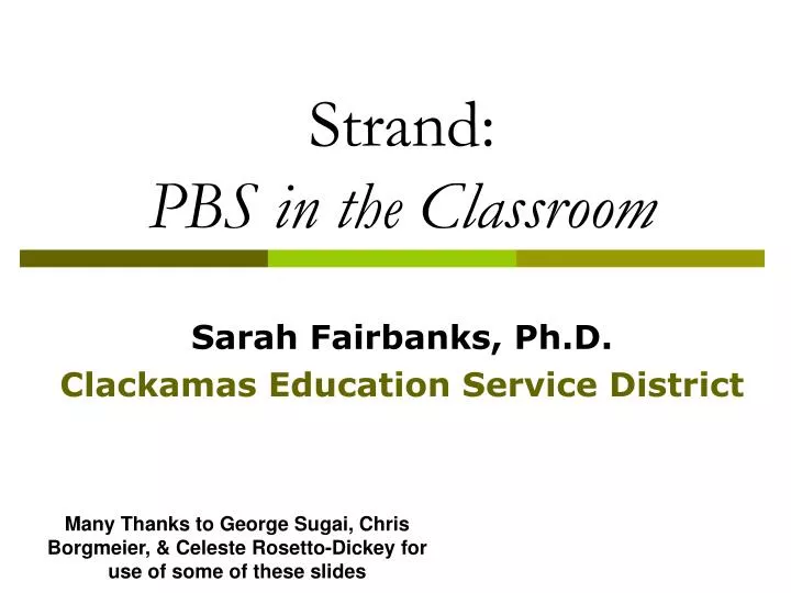 strand pbs in the classroom