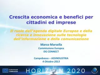 Crescita economica e benefici per cittadini ed imprese