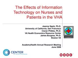 The Effects of Information Technology on Nurses and Patients in the VHA