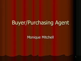 Buyer/Purchasing Agent
