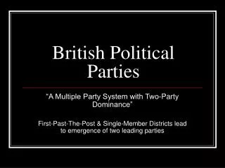 British Political Parties