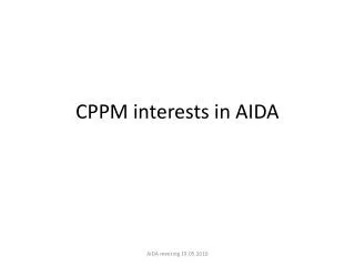 CPPM interests in AIDA