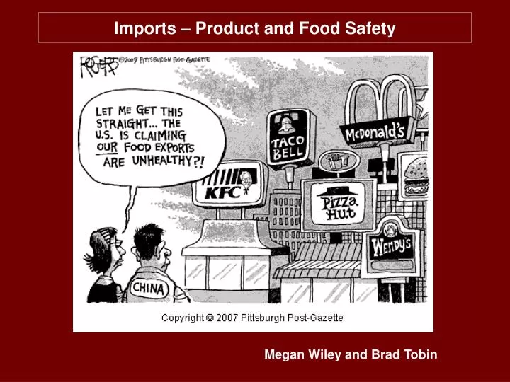 imports product and food safety