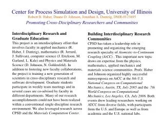 Interdisciplinary Research and Graduate Education:
