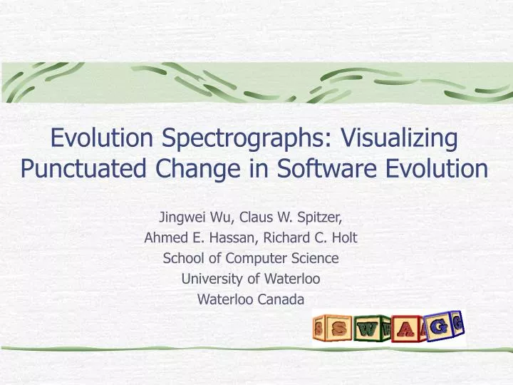 evolution spectrographs visualizing punctuated change in software evolution