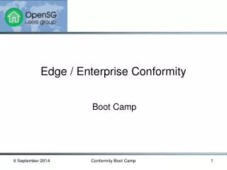 Edge / Enterprise Conformity